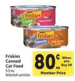 Safeway Friskies Canned Cat Food offer