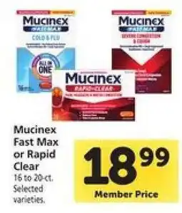 Safeway Mucinex Fast Max or Rapid Clear offer