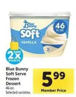Safeway Blue Bunny Soft Serve Frozen Dessert offer