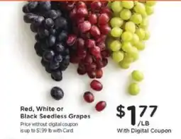Kroger Red, White or Black Seedless Grapes offer