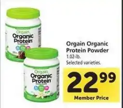 Safeway Orgain Organic Protein Powder offer