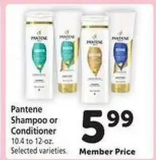 Safeway Pantene Shampoo or Conditioner offer