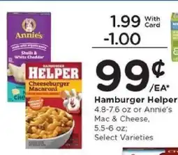 Kroger Hamburger Helper or Annie's Mac & Cheese offer
