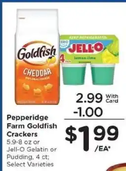 Kroger Pepperidge Farm Goldfish Crackers or Jell-O Gelatin or Pudding offer