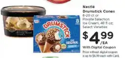 Kroger Nestlé Drumstick Cones or Private Selection Ice Cream offer