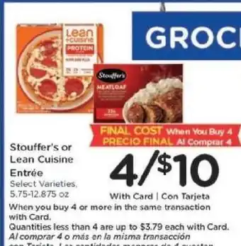 Kroger Stouffer's or Lean Cuisine Entrée offer