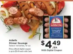 Kroger Aidells Dinner Sausage offer
