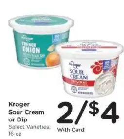 Kroger Kroger Sour Cream or Dip offer