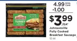 Kroger Johnsonville Fully Cooked Breakfast Sausage offer