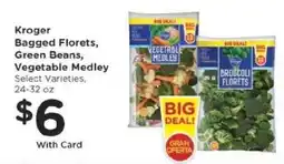 Kroger Kroger Bagged Florets, Green Beans, Vegetable Medley offer