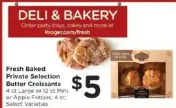 Kroger Fresh Baked Private Selection Butter Croissants offer