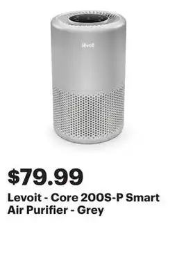Best Buy Levoit - Core 200S-P Smart Air Purifier - Grey offer