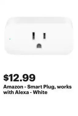 Best Buy Amazon - Smart Plug, works with Alexa - White offer
