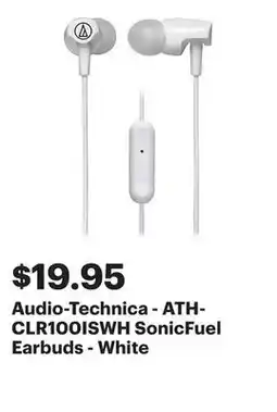 Best Buy Audio-Technica - ATH-CLR100ISWH SonicFuel Earbuds - White offer