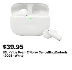 Best Buy JBL - Vibe Beam 2 Noise Cancelling Earbuds - 2025 - White offer