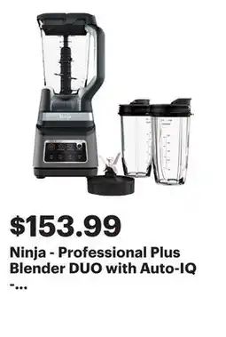 Best Buy Ninja - Professional Plus Blender DUO with Auto-IQ - Black/Stainless Steel offer
