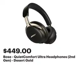 Best Buy Bose - QuietComfort Ultra Headphones (2nd Gen) - Desert Gold offer