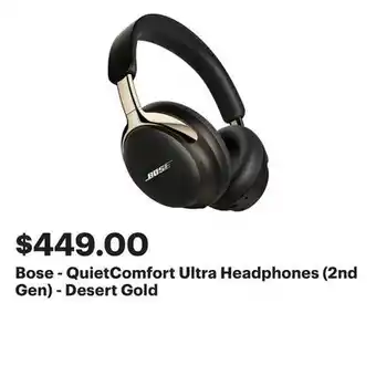 Best Buy Bose - QuietComfort Ultra Headphones (2nd Gen) - Desert Gold offer