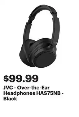 Best Buy JVC - Over-the-Ear Headphones HAS75NB - Black offer