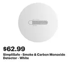 Best Buy SimpliSafe - Smoke & Carbon Monoxide Detector - White offer