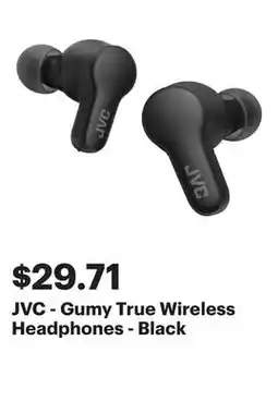 Best Buy JVC - Gumy True Wireless Headphones - Black offer
