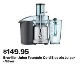 Best Buy Breville - Juice Fountain Cold Electric Juicer - Silver offer