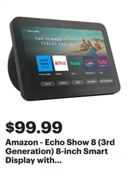 Best Buy Amazon - Echo Show 8 (3rd Generation) 8-inch Smart Display with Alexa - Charcoal offer