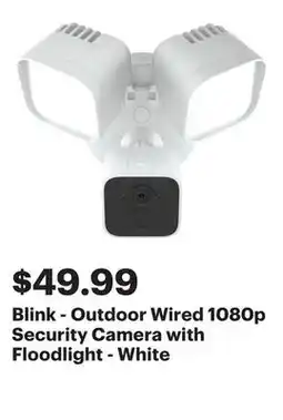 Best Buy Blink - Outdoor Wired 1080p Security Camera with Floodlight - White offer