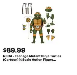 Best Buy NECA - Teenage Mutant Ninja Turtles (Cartoon) ¼ Scale Action Figure - Giant Size Michelangelo offer