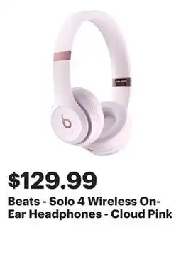 Best Buy Beats - Solo 4 Wireless On-Ear Headphones - Cloud Pink offer