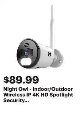 Best Buy Night Owl - Indoor/Outdoor Wireless IP 4K HD Spotlight Security Camera - White offer