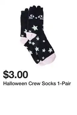 Five Below Halloween Crew Socks 1-Pair offer
