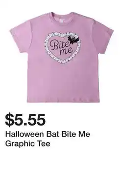 Five Below Halloween Bat Bite Me Graphic Tee offer