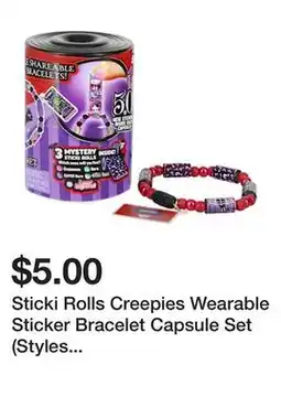 Five Below Sticki Rolls Creepies Wearable Sticker Bracelet Capsule Set (Styles May Vary) offer