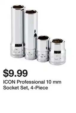 Harbor Freight Tools ICON Professional 10 mm Socket Set, 4-Piece offer