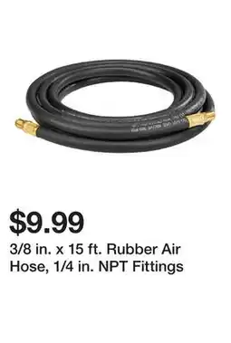 Harbor Freight Tools 3/8 in. x 15 ft. Rubber Air Hose, 1/4 in. NPT Fittings offer