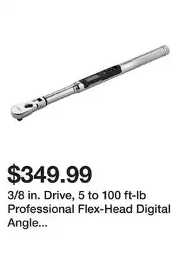 Harbor Freight Tools 3/8 in. Drive, 5 to 100 ft-lb Professional Flex-Head Digital Angle Torque Wrench offer