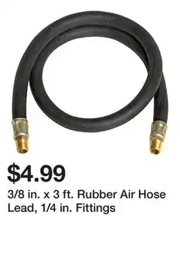 Harbor Freight Tools 3/8 in. x 3 ft. Rubber Air Hose Lead, 1/4 in. Fittings offer