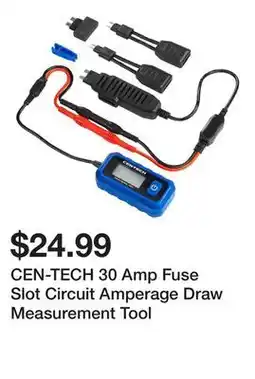 Harbor Freight Tools CEN-TECH 30 Amp Fuse Slot Circuit Amperage Draw Measurement Tool offer