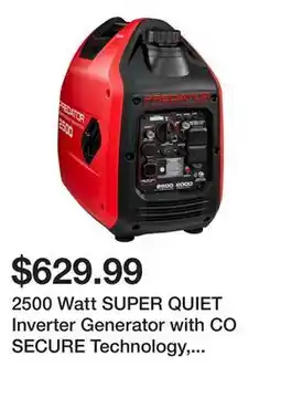Harbor Freight Tools 2500 Watt SUPER QUIET Inverter Generator with CO SECURE Technology, EPA offer