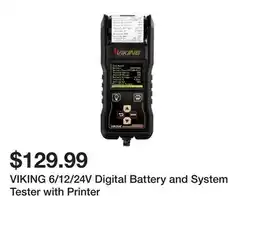Harbor Freight Tools VIKING 6/12/24V Digital Battery and System Tester with Printer offer