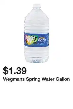 Wegmans Wegmans Spring Water Gallon offer