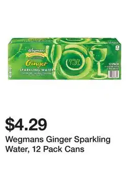 Wegmans Wegmans Ginger Sparkling Water, 12 Pack Cans offer