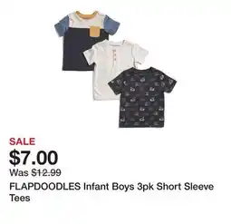 Marshalls FLAPDOODLES Infant Boys 3pk Short Sleeve Tees offer