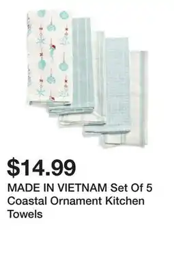 Marshalls MADE IN VIETNAM Set Of 5 Coastal Ornament Kitchen Towels offer