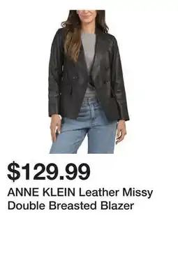 Marshalls ANNE KLEIN Leather Missy Double Breasted Blazer offer