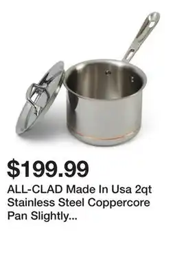 Marshalls ALL-CLAD Made In Usa 2qt Stainless Steel Coppercore Pan Slightly Blemished offer