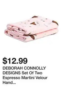 Marshalls DEBORAH CONNOLLY DESIGNS Set Of Two Espresso Martini Velour Hand Towels offer