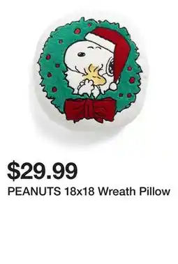 Marshalls PEANUTS 18x18 Wreath Pillow offer