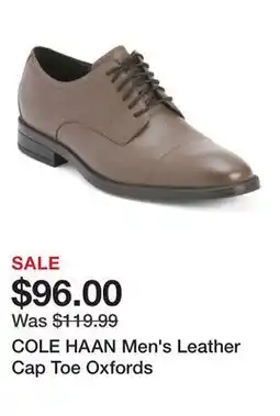 Marshalls COLE HAAN Men's Leather Cap Toe Oxfords offer
